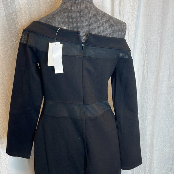 NWT Off-the-Shoulder Mesh Panel Bodycon Dress Size XL - Picture 5 of 6